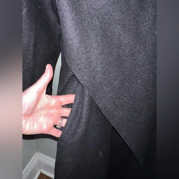 New HARRIS WHARF LONDON Volcano Long Pressed Wool Coat Size 42 IT - Picture 9 of 14